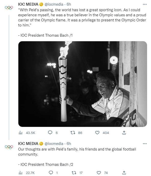 澳门百家乐官方网站-体坛众星悼念贝利：“火箭”分享合影 IOC发文志哀